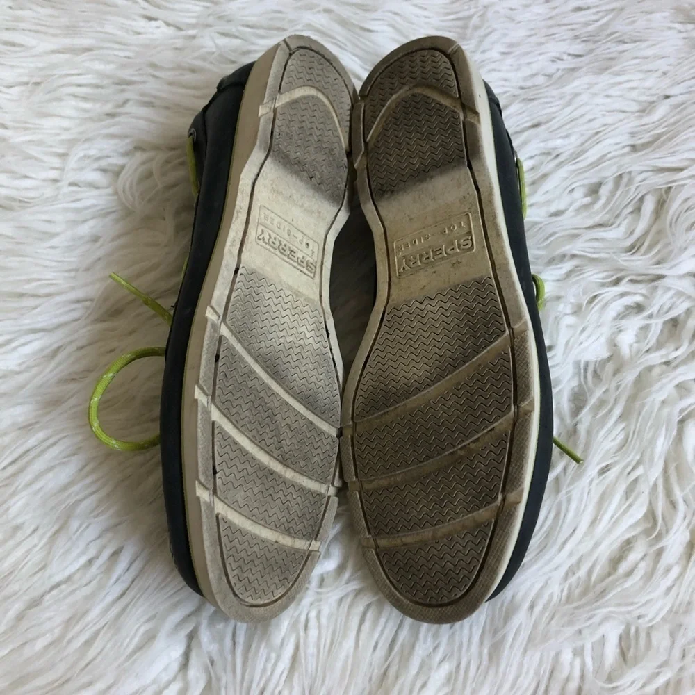 Sperry Top-Side Leather Neon Lace Boat Shoe